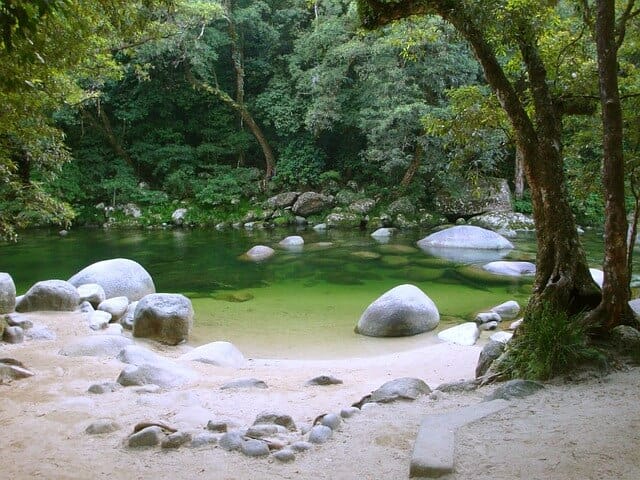 zen stones at lake