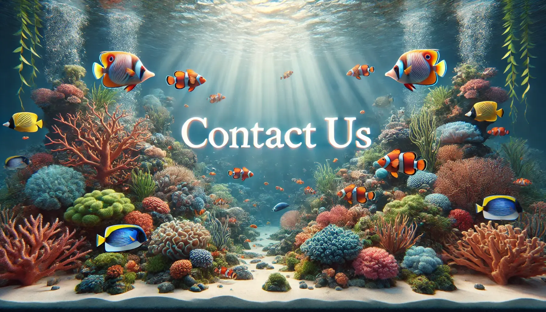 Contact us Aquarium keeping and reef keeping page